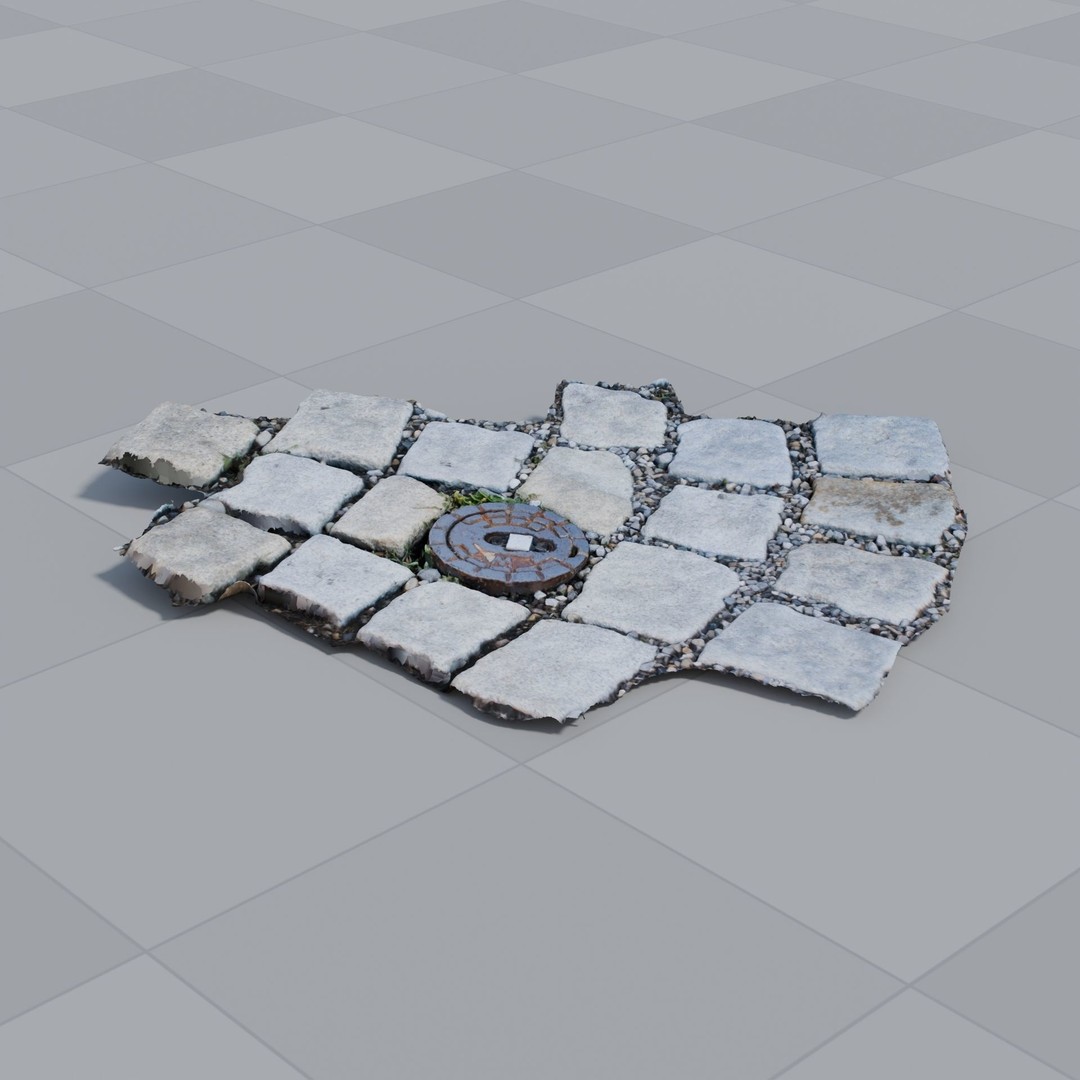 Gas 3D Model – Photoscan Urban Terrain Asset, PBR Textures - View 3
