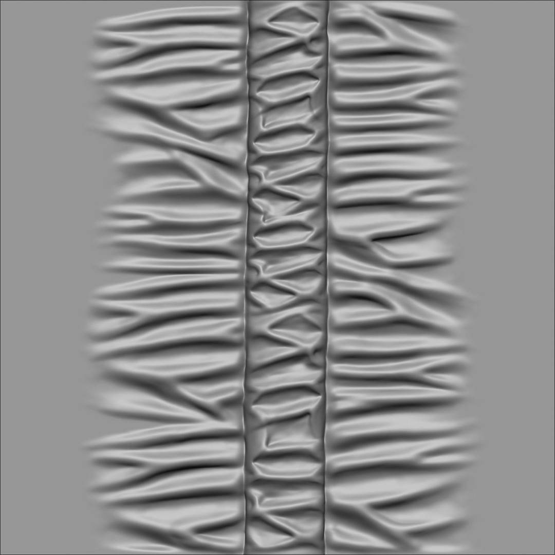 Puckering Fabric and Seam Brushes 3D Model – ZBrush Cloth Tools - View 36