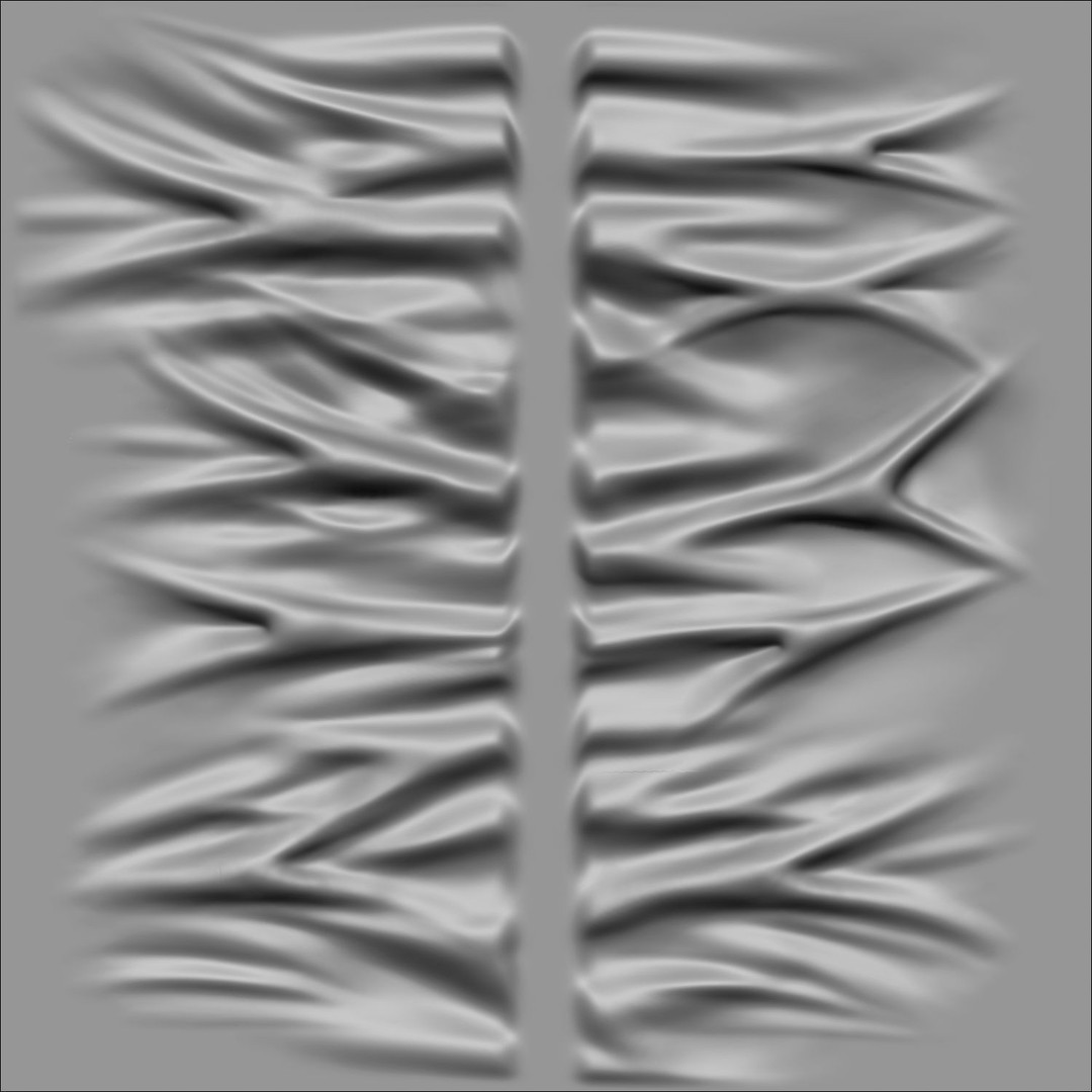 Puckering Fabric and Seam Brushes 3D Model – ZBrush Cloth Tools - View 41