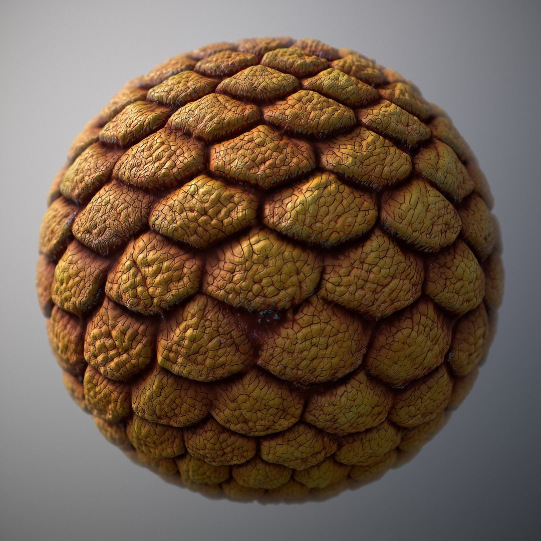 Alien Skin 3D Model – Seamless PBR Texture for Characters, FBX - View 15