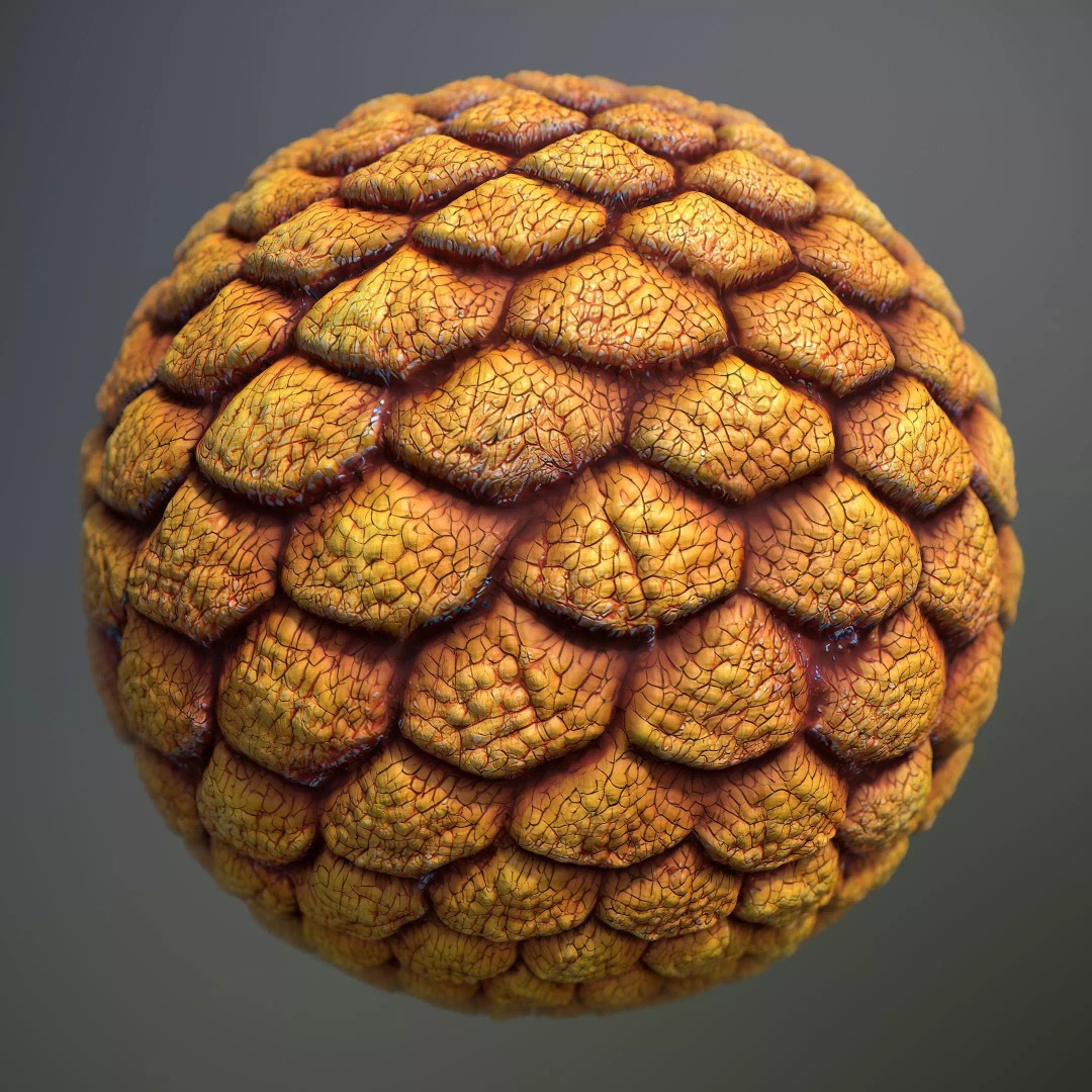 Alien Skin 3D Model – Seamless PBR Texture for Characters, FBX - View 2