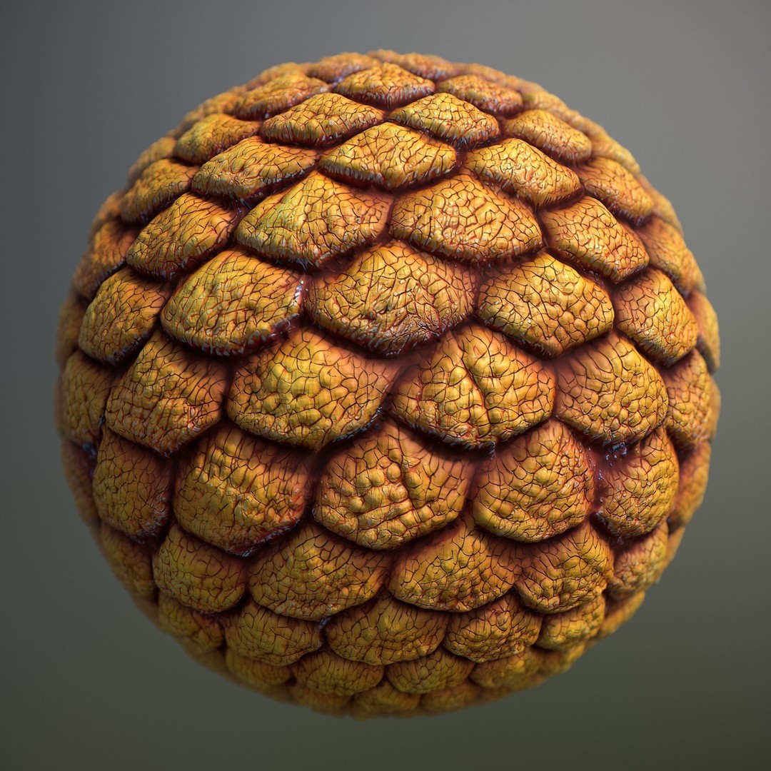 Alien Skin 3D Model – Seamless PBR Texture for Characters, FBX - View 3