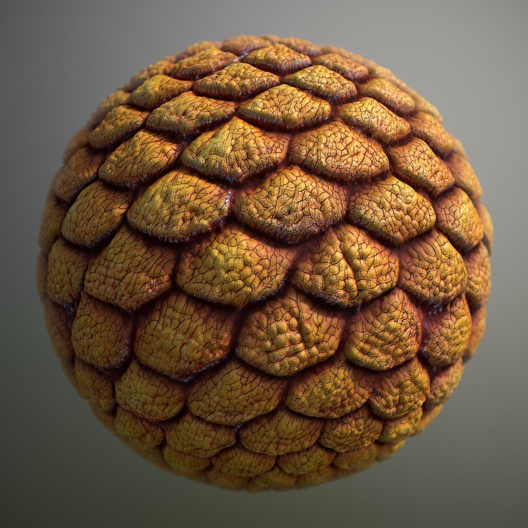 Alien Skin 3D Model – Seamless PBR Texture for Characters, FBX - View 4