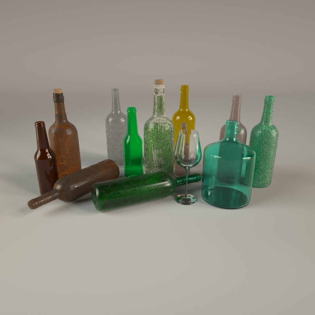 40 Glass Materials 3D Model – Tileable Shaders for Octane Render - View 3