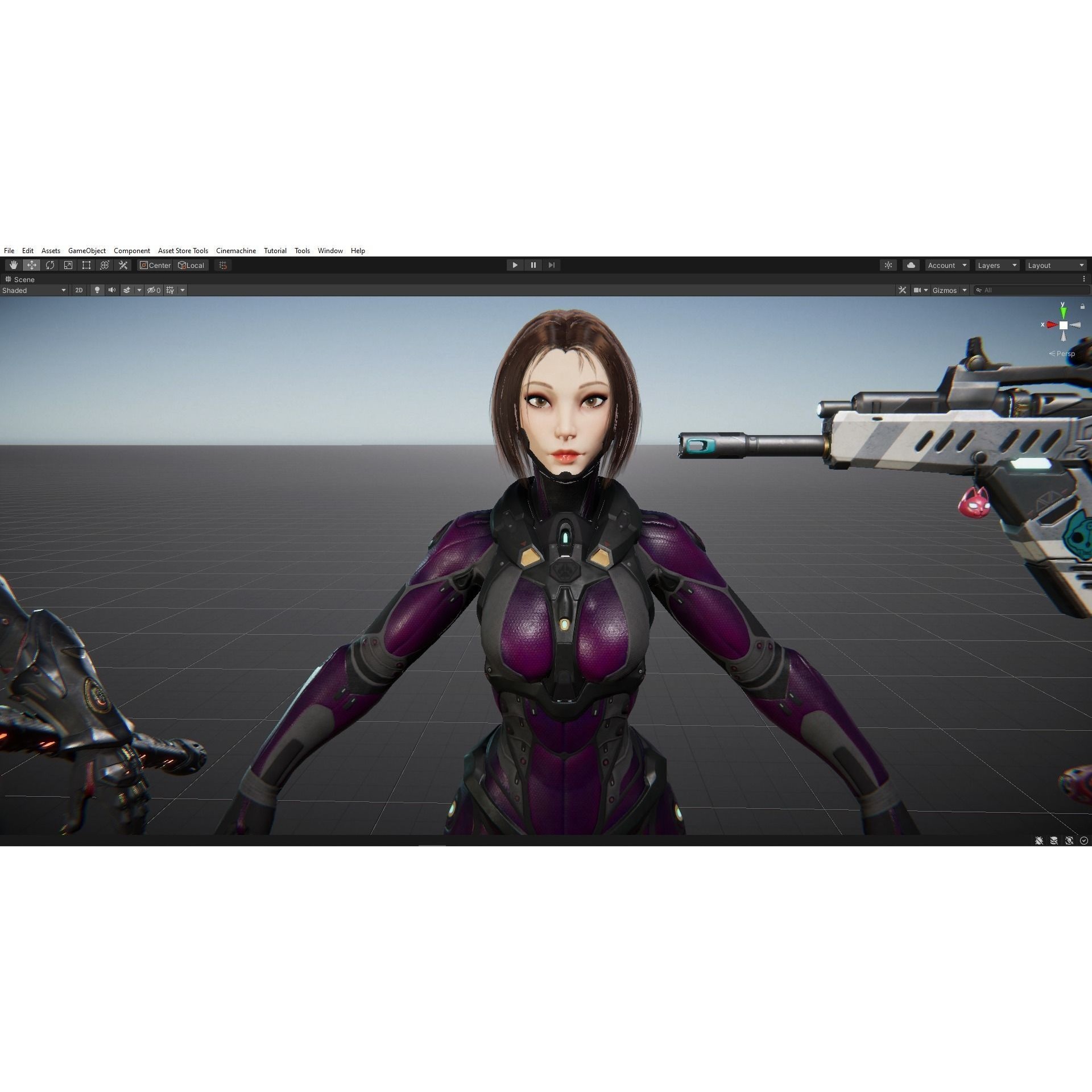 Yui - Low-Poly Game-Ready 3D Model - View 24