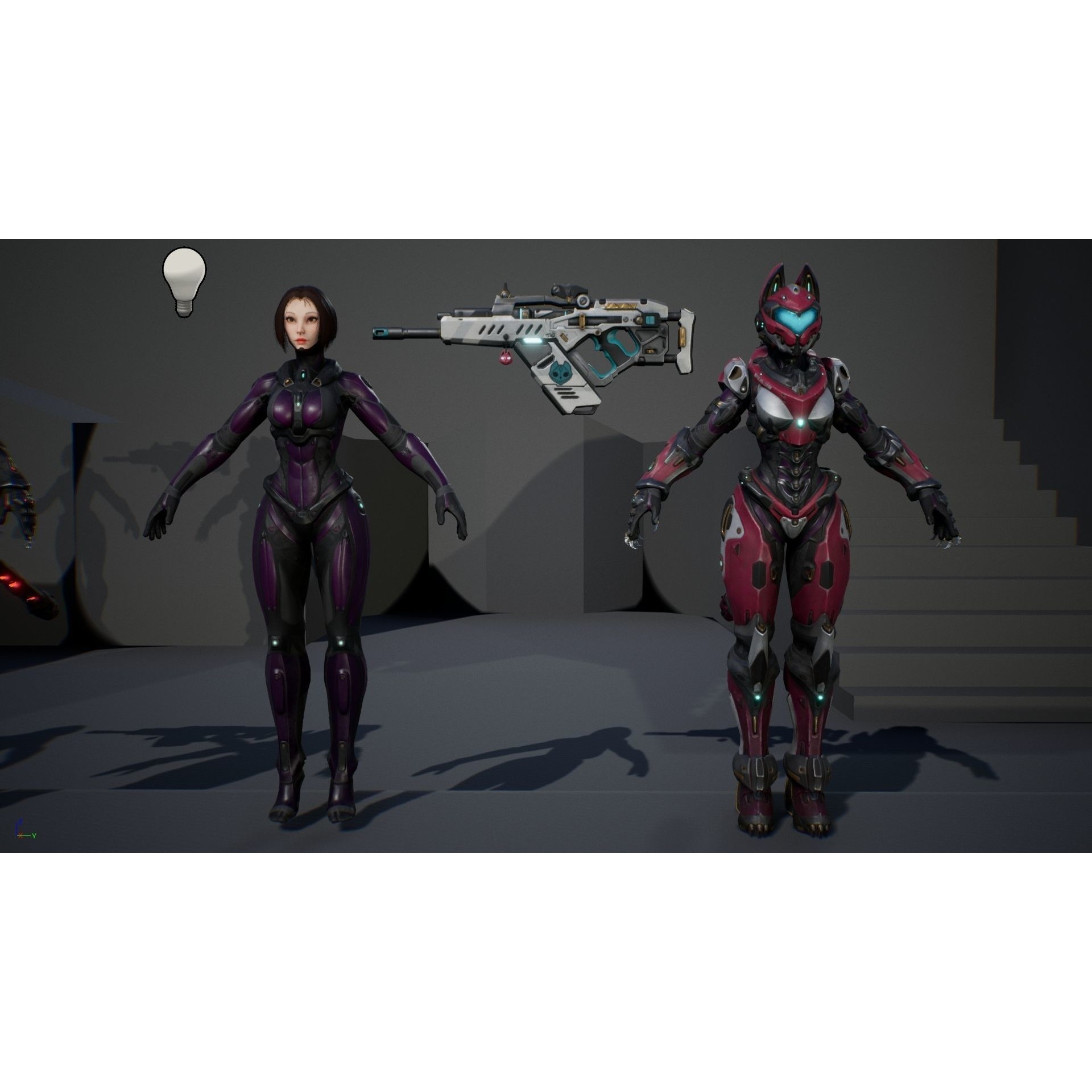 Yui - Low-Poly Game-Ready 3D Model - View 27