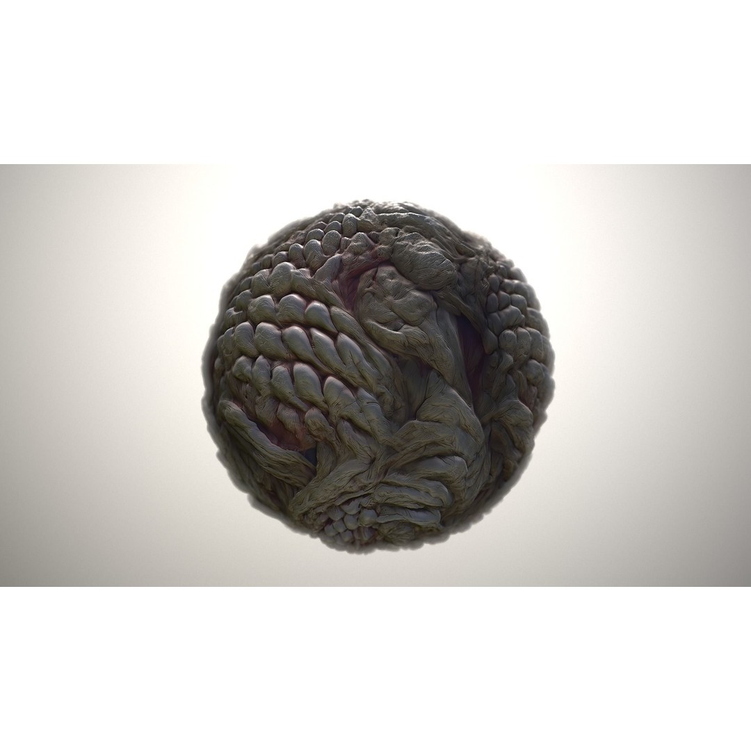 Monster Skin Texture 3D Model – Seamless PBR Game Asset, 8K/4K