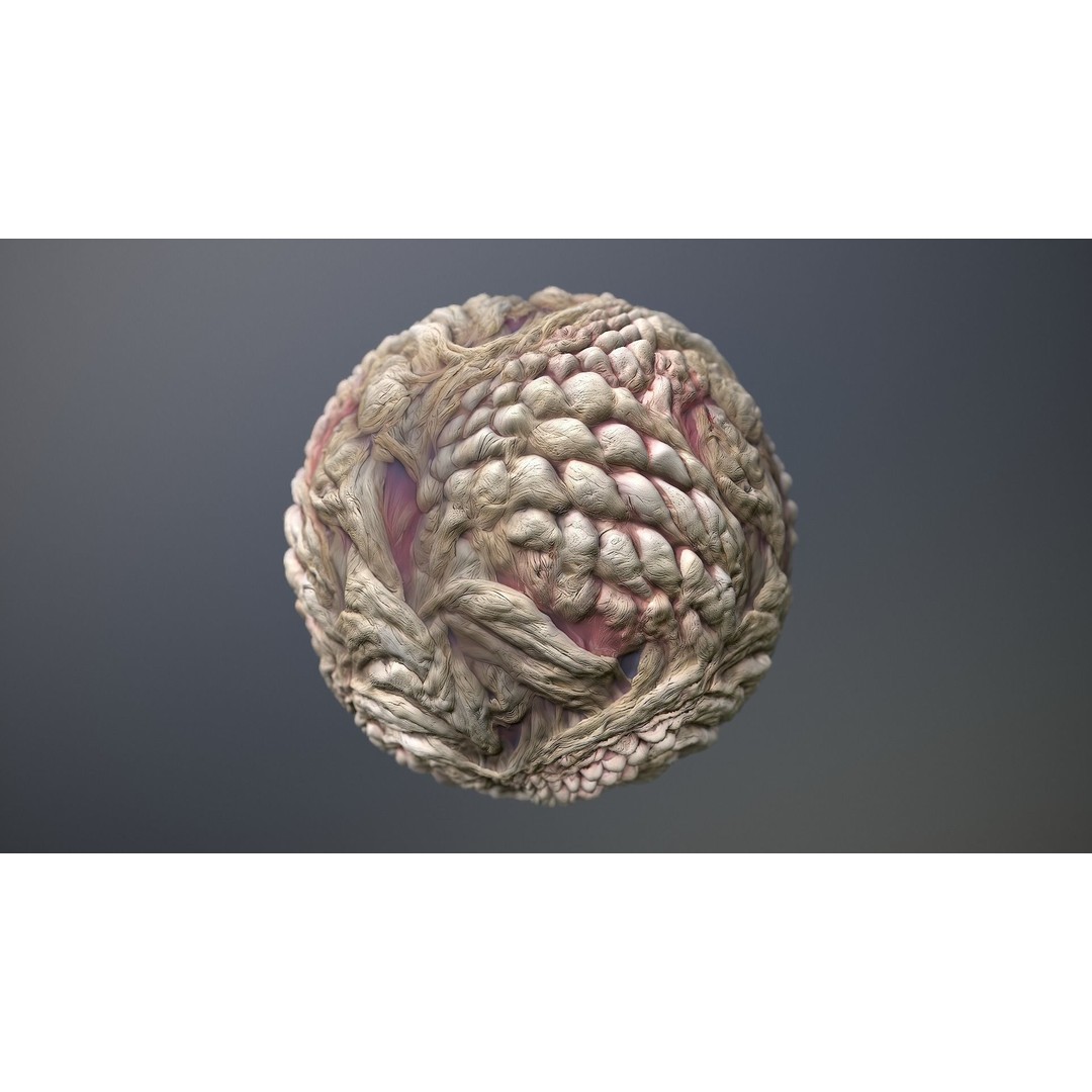 Monster Skin Texture 3D Model – Seamless PBR Game Asset, 8K/4K - View 10