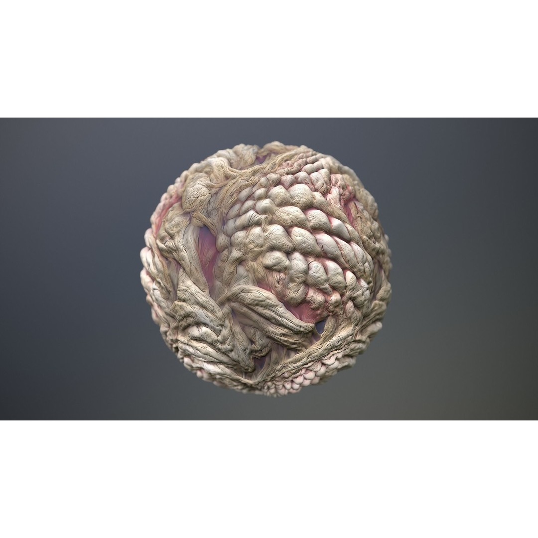 Monster Skin Texture 3D Model – Seamless PBR Game Asset, 8K/4K - View 11