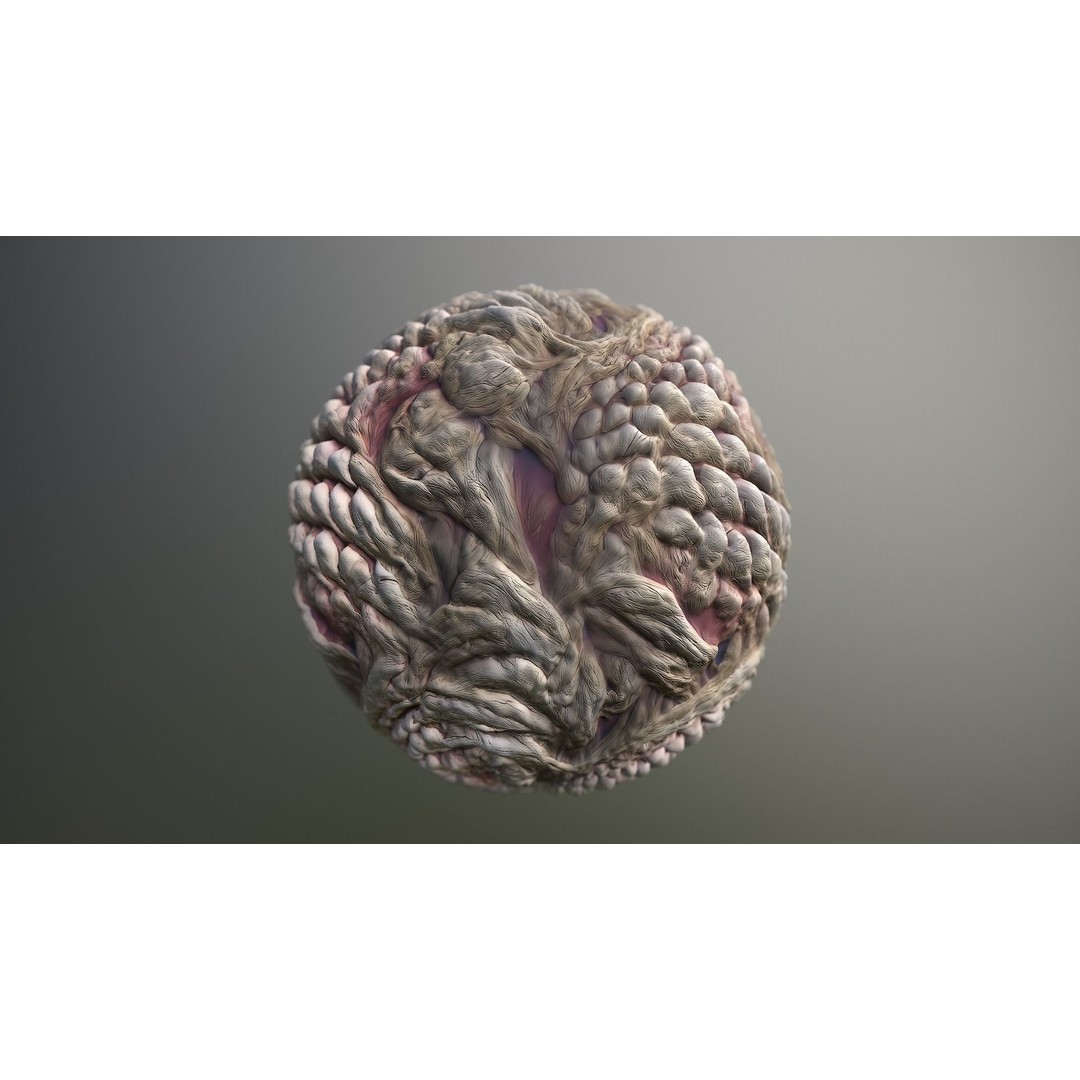 Monster Skin Texture 3D Model – Seamless PBR Game Asset, 8K/4K - View 15