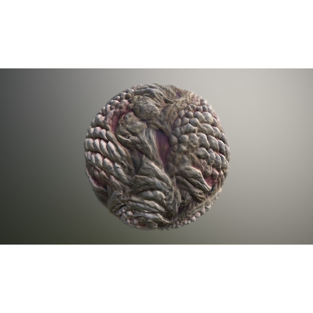 Monster Skin Texture 3D Model – Seamless PBR Game Asset, 8K/4K - View 16