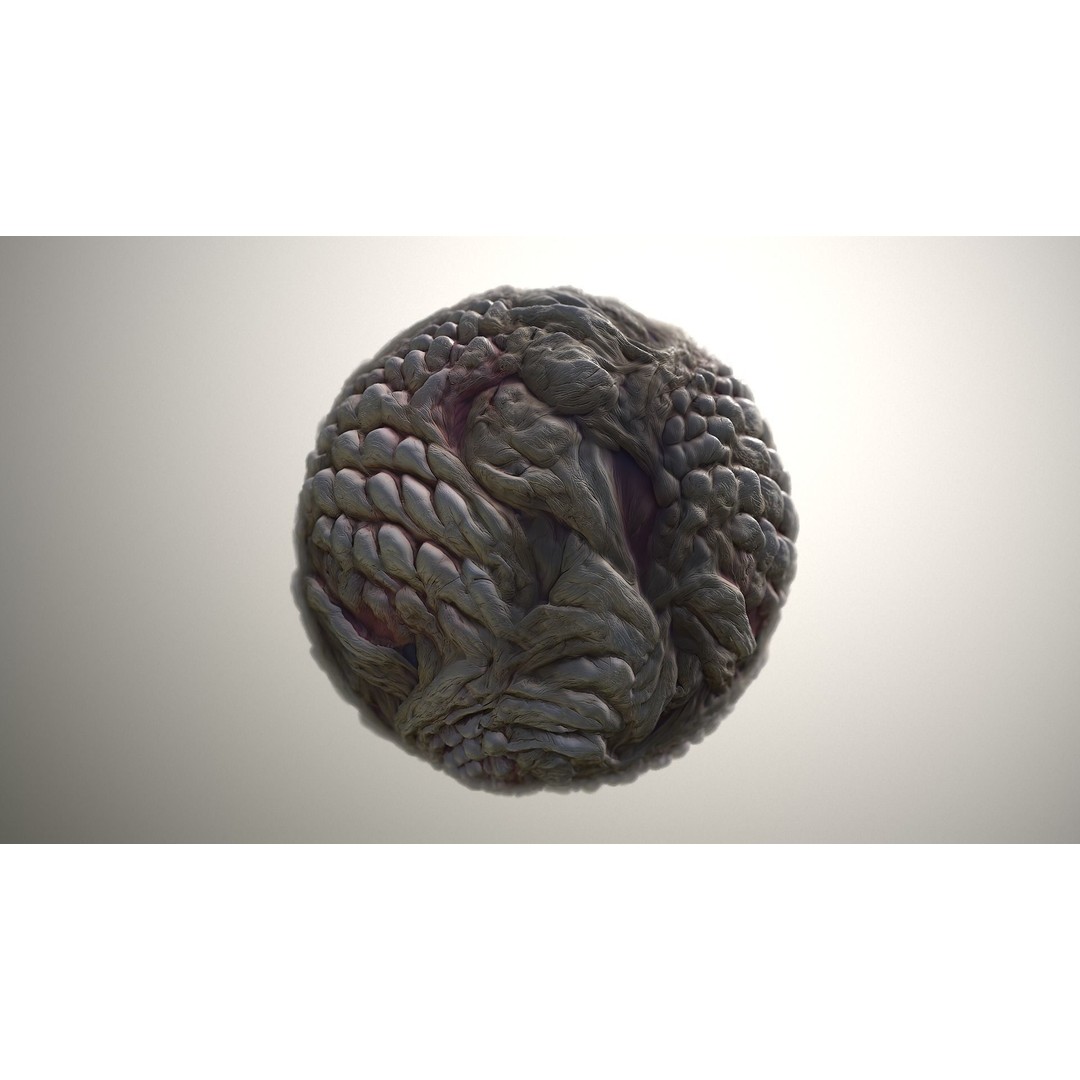 Monster Skin Texture 3D Model – Seamless PBR Game Asset, 8K/4K - View 19