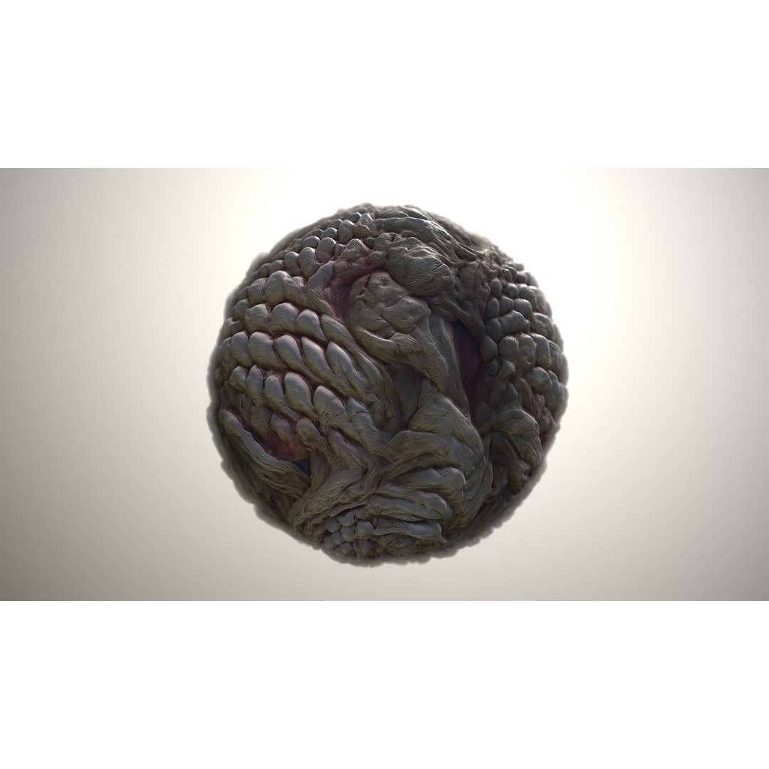 Monster Skin Texture 3D Model – Seamless PBR Game Asset, 8K/4K - View 20