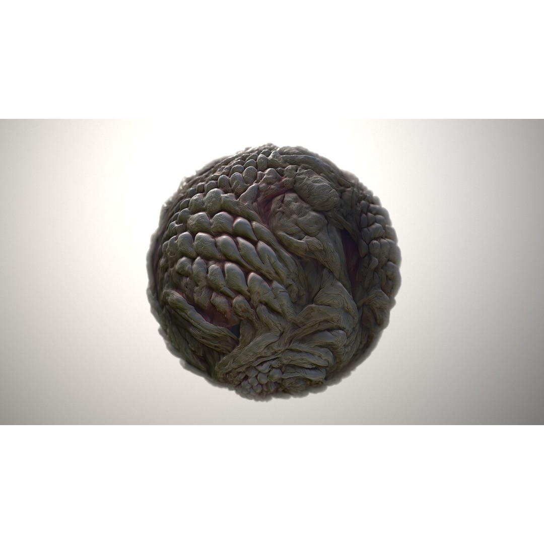 Monster Skin Texture 3D Model – Seamless PBR Game Asset, 8K/4K - View 3