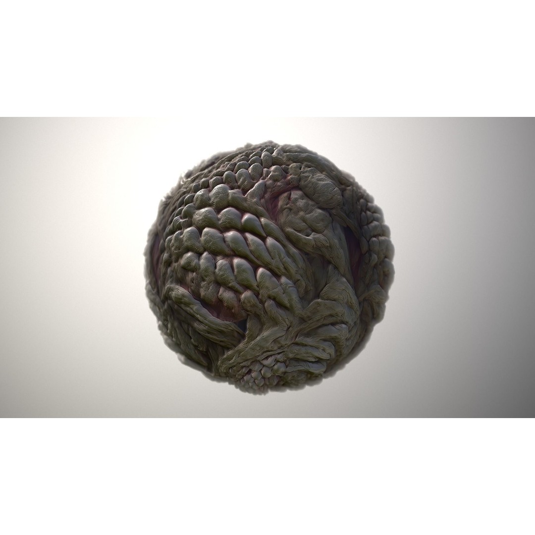 Monster Skin Texture 3D Model – Seamless PBR Game Asset, 8K/4K - View 4