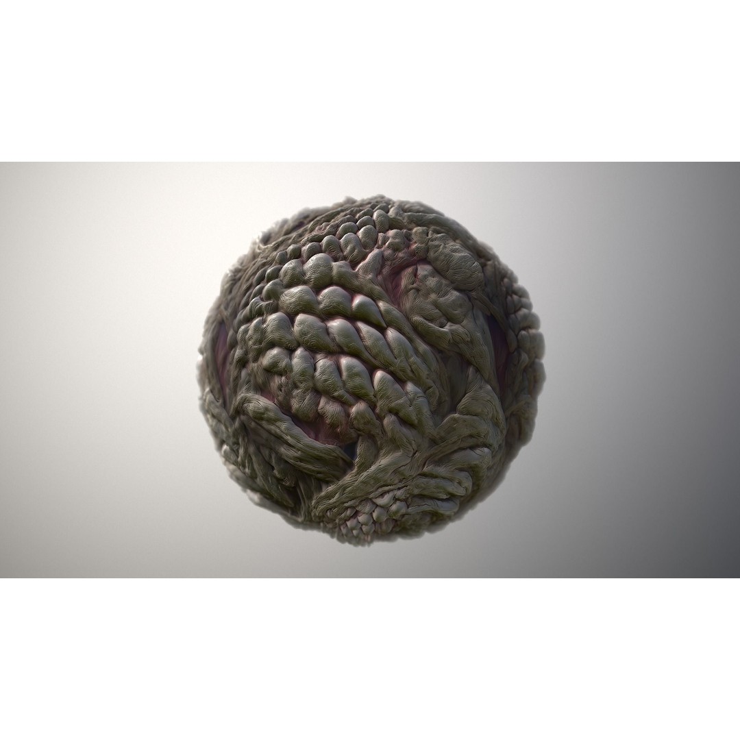 Monster Skin Texture 3D Model – Seamless PBR Game Asset, 8K/4K - View 5