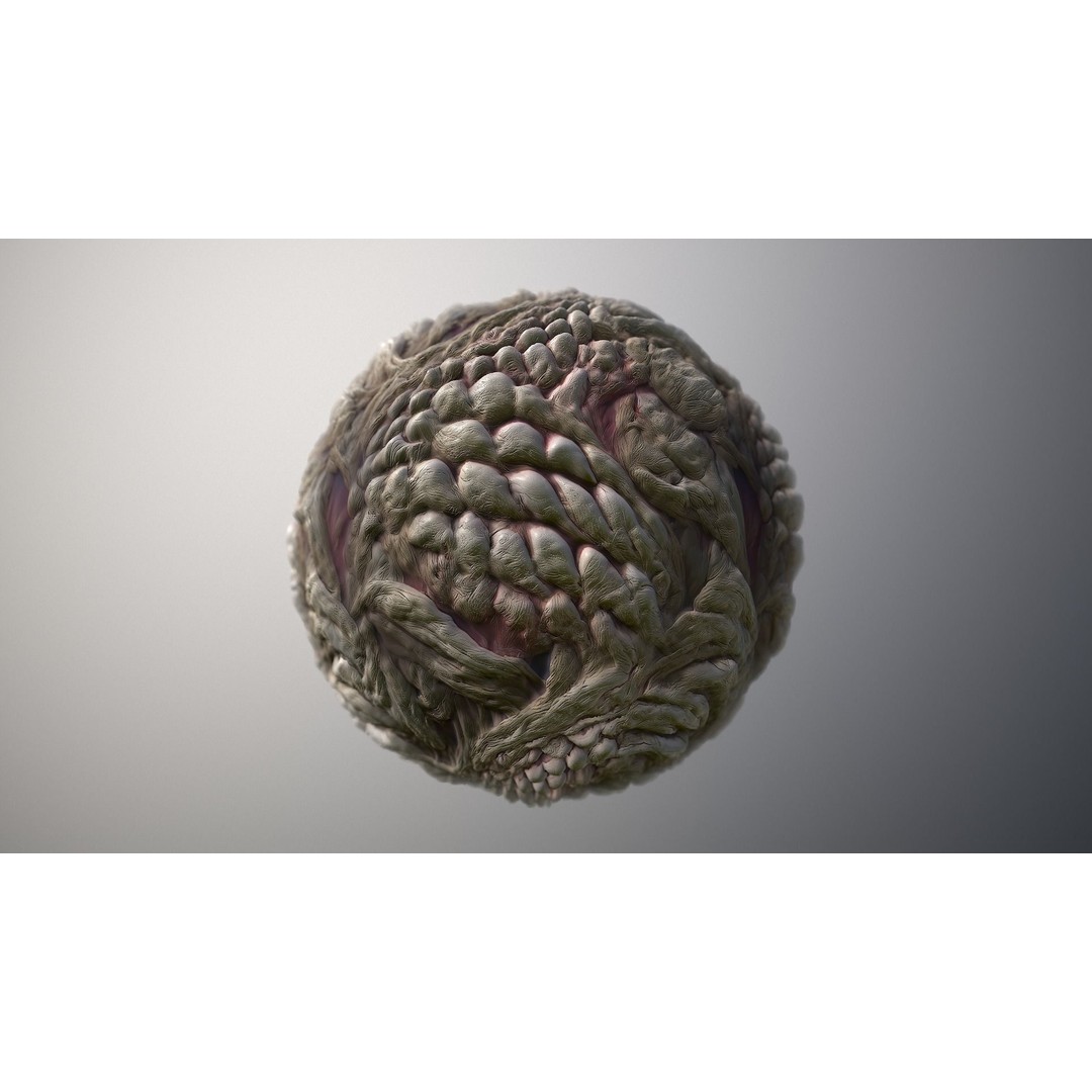 Monster Skin Texture 3D Model – Seamless PBR Game Asset, 8K/4K - View 6