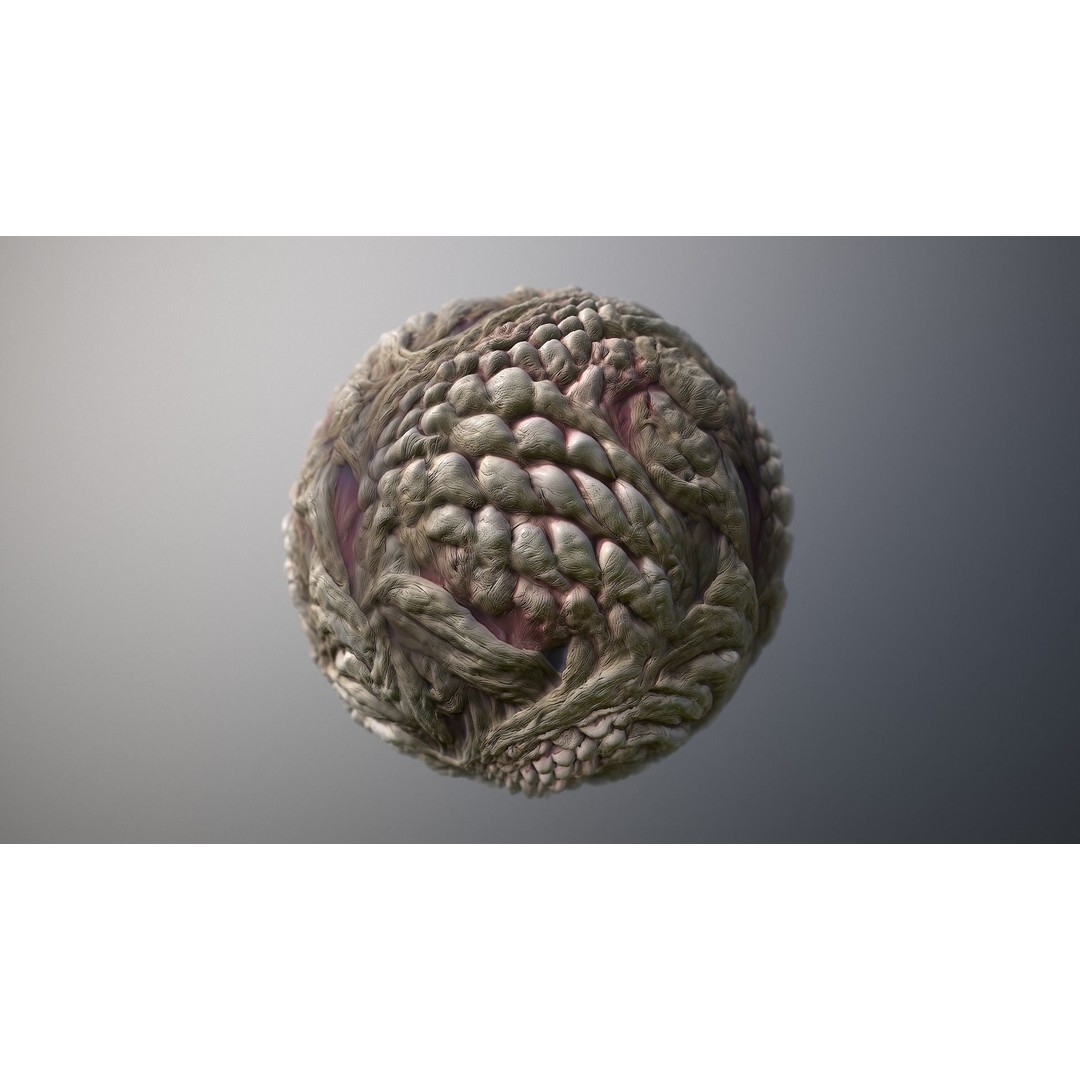 Monster Skin Texture 3D Model – Seamless PBR Game Asset, 8K/4K - View 7