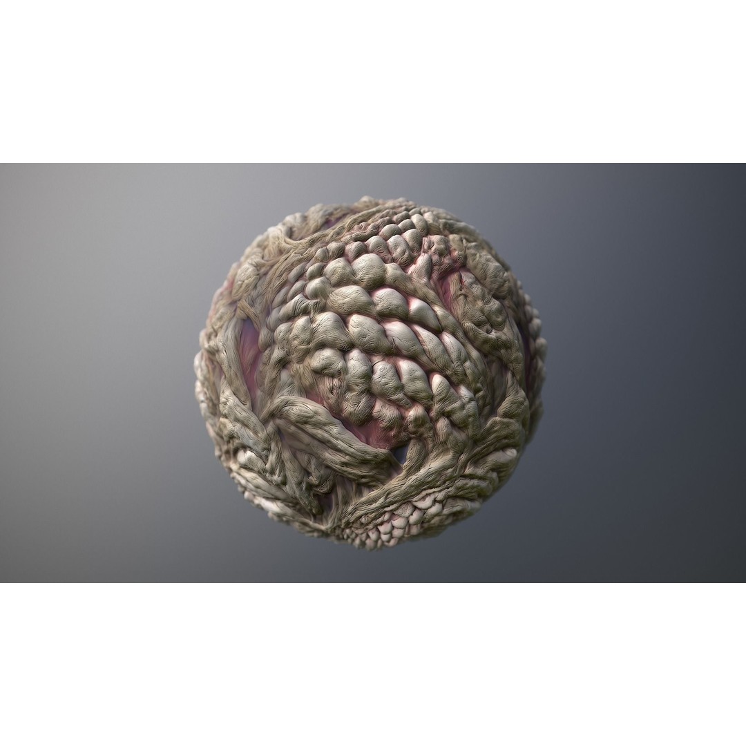 Monster Skin Texture 3D Model – Seamless PBR Game Asset, 8K/4K - View 8