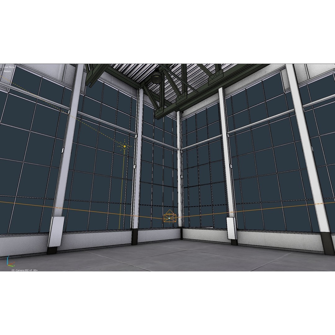 Warehouse Interior 3D Model – Low Poly Industrial Hall, FBX - View 14