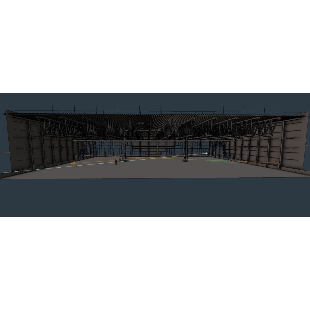Warehouse Interior 3D Model – Low Poly Industrial Hall, FBX - View 9