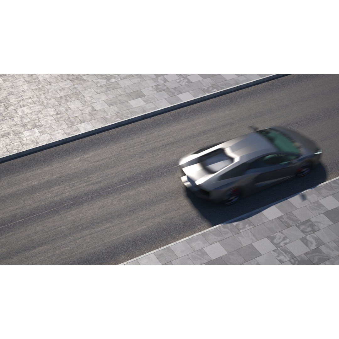 Seamless Road Texture 3D Model – High Resolution PBR Material - View 5