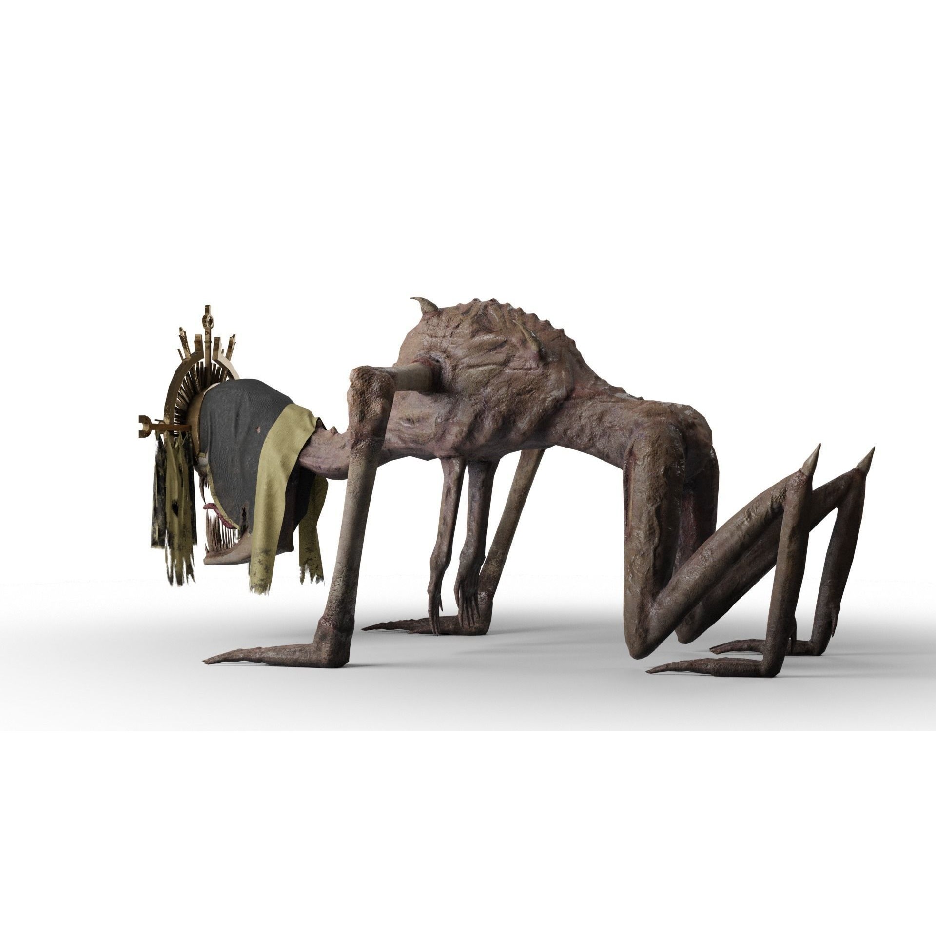 Creepy Monster - Low-Poly Game-Ready 3D Model