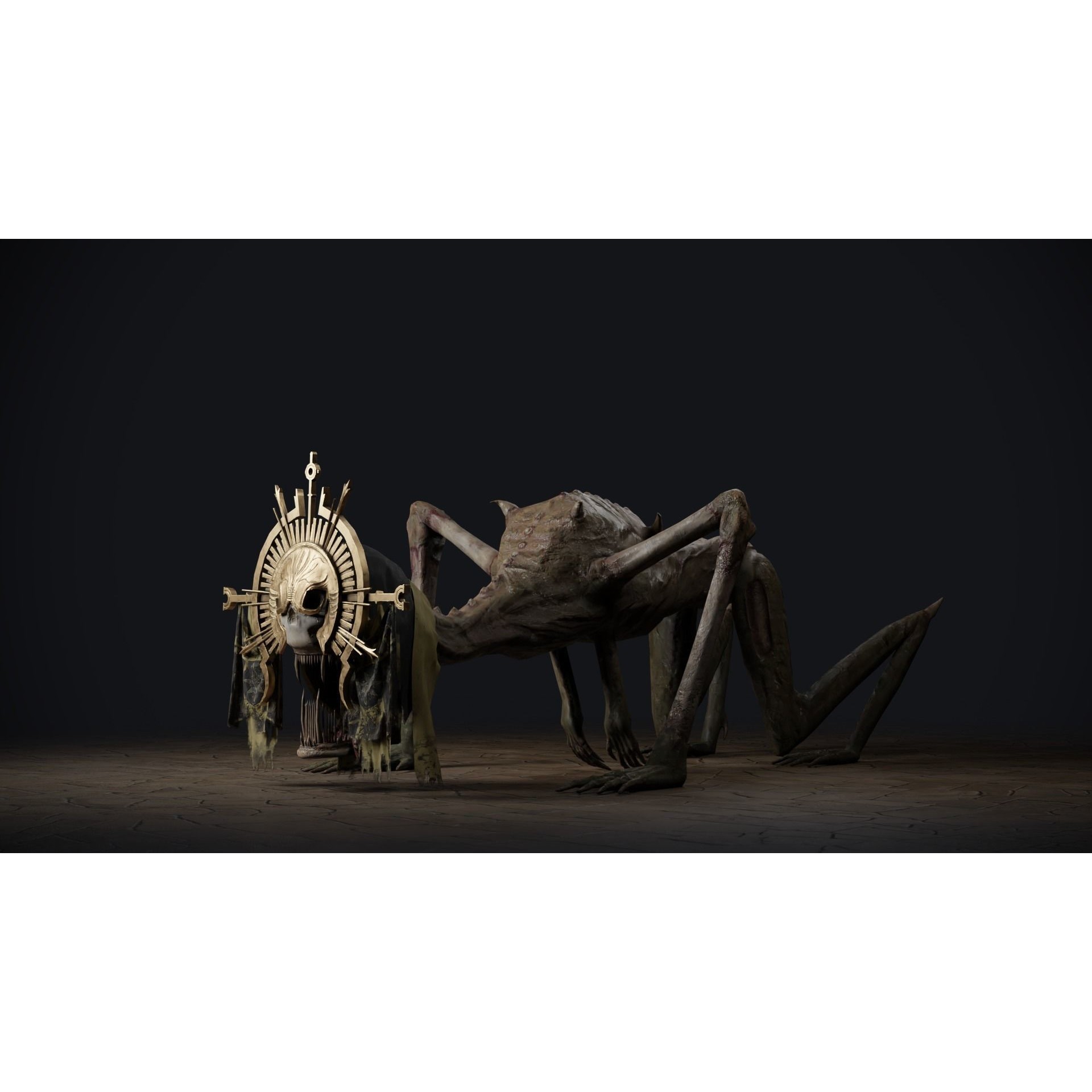 Creepy Monster - Low-Poly Game-Ready 3D Model - View 11