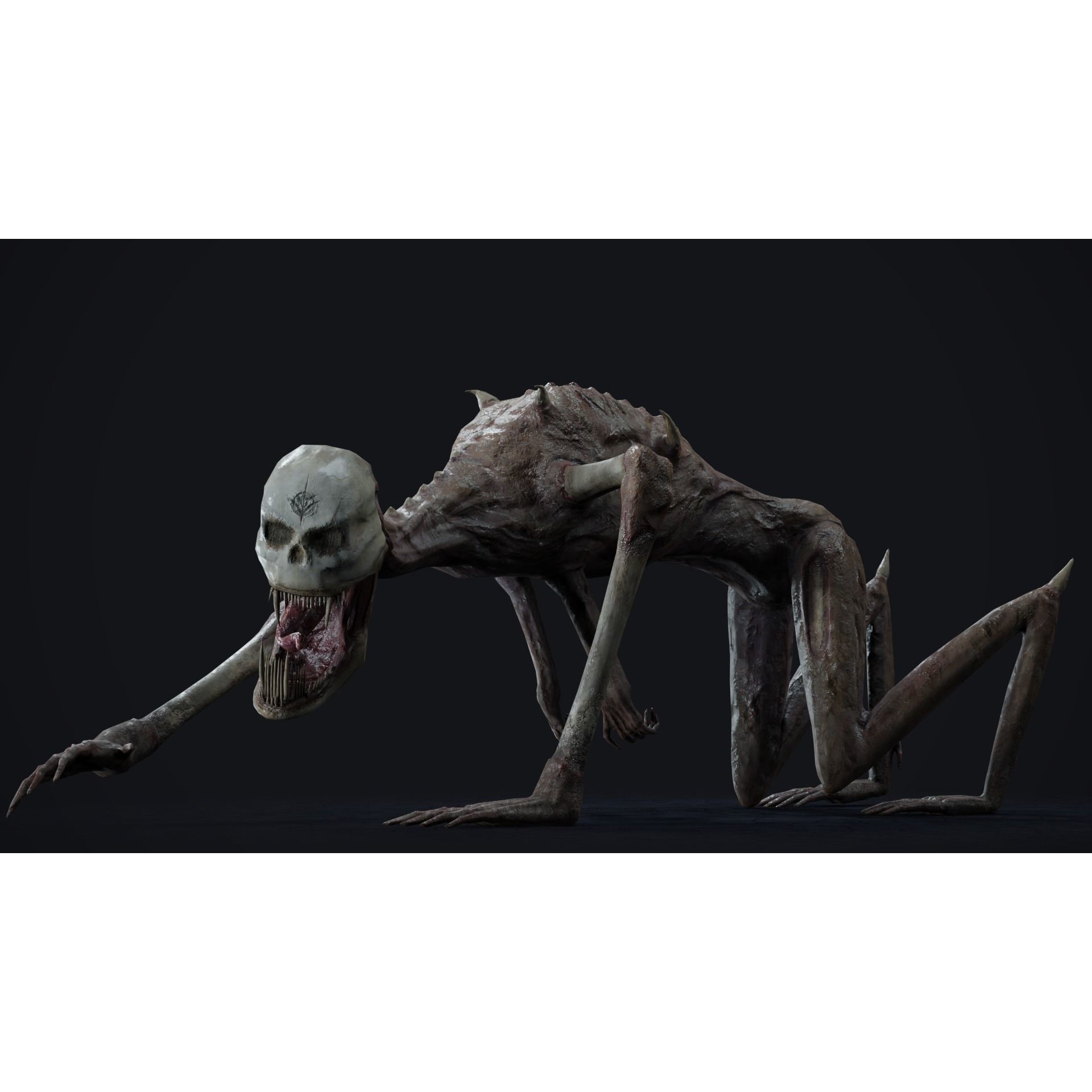 Creepy Monster - Low-Poly Game-Ready 3D Model - View 14