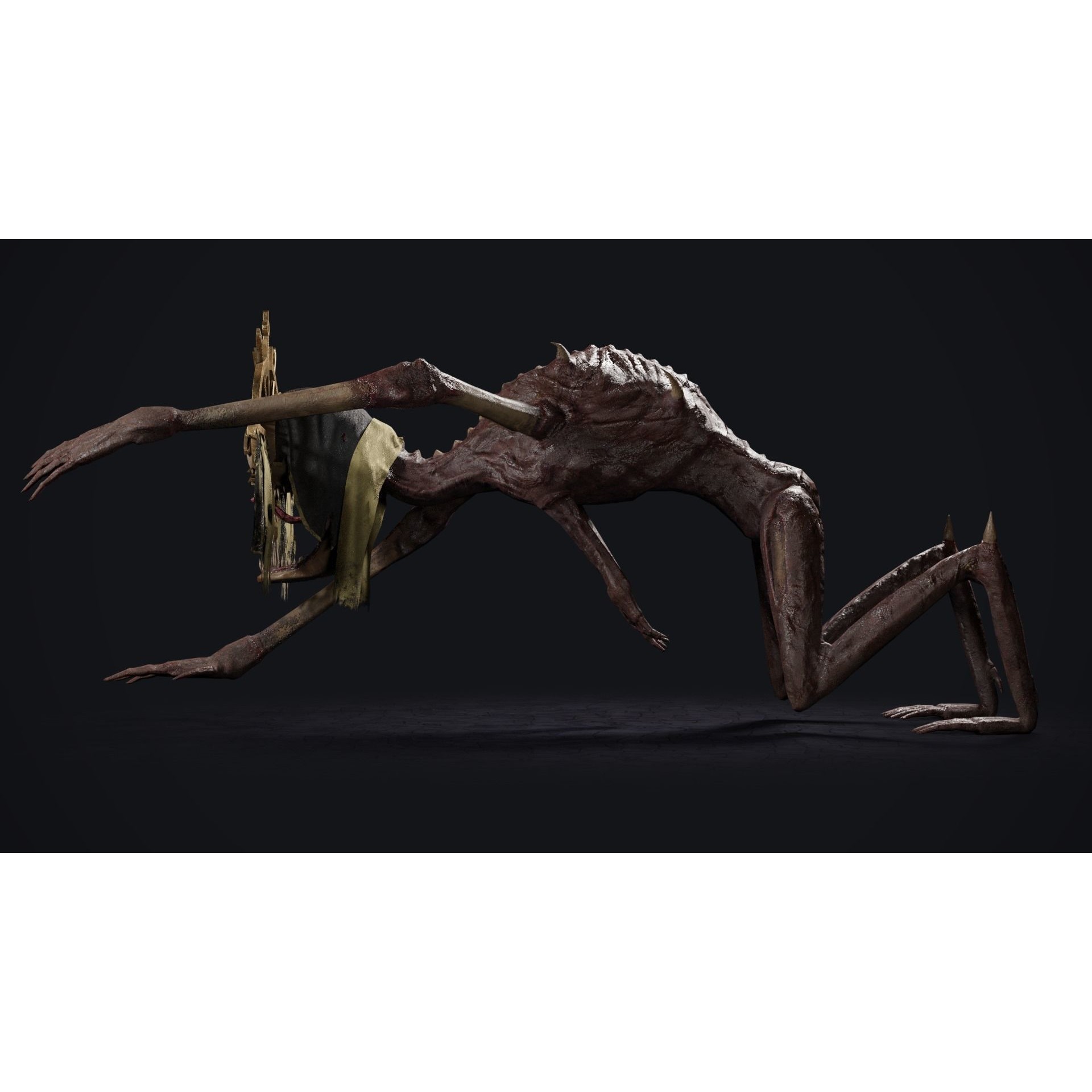 Creepy Monster - Low-Poly Game-Ready 3D Model - View 15
