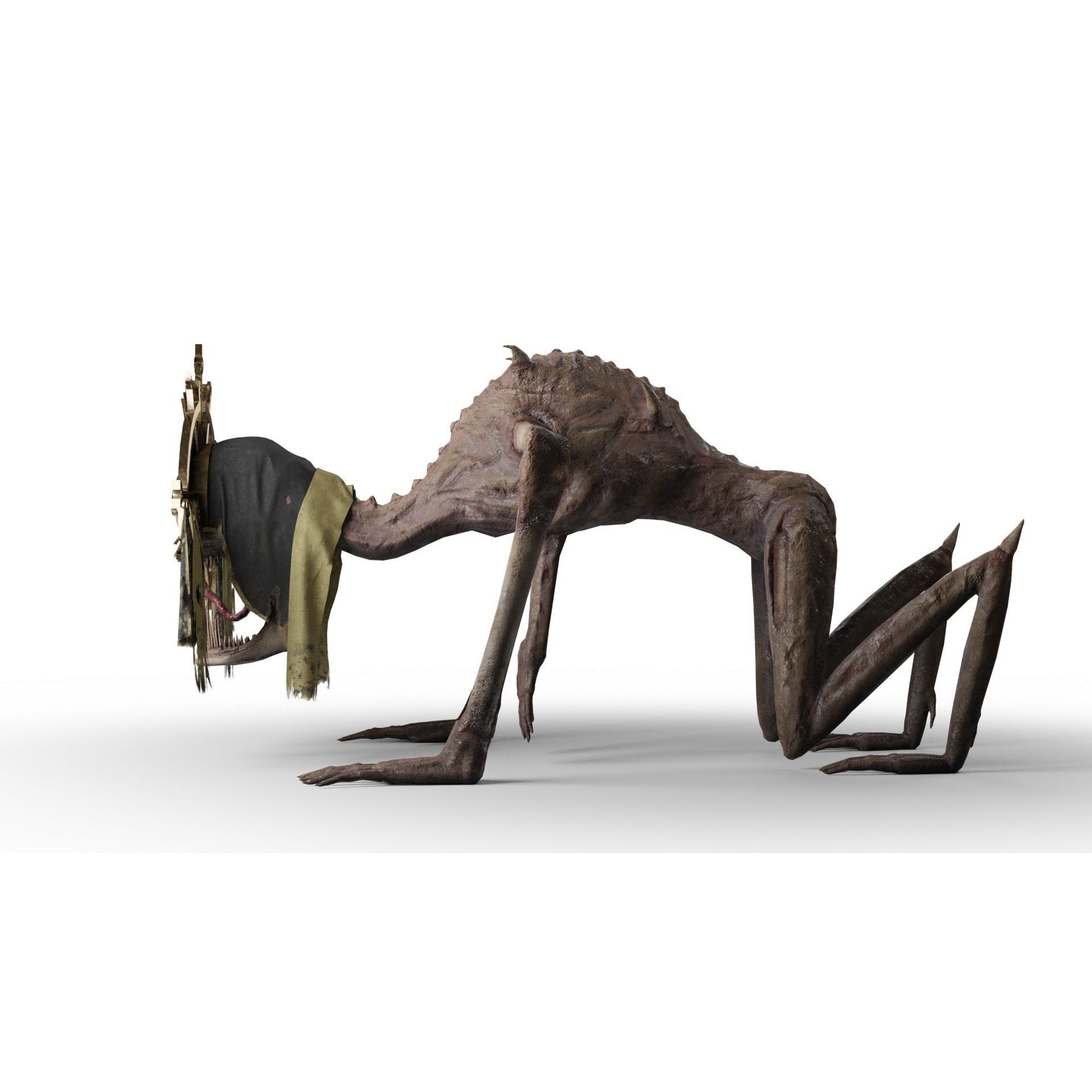 Creepy Monster - Low-Poly Game-Ready 3D Model - View 33