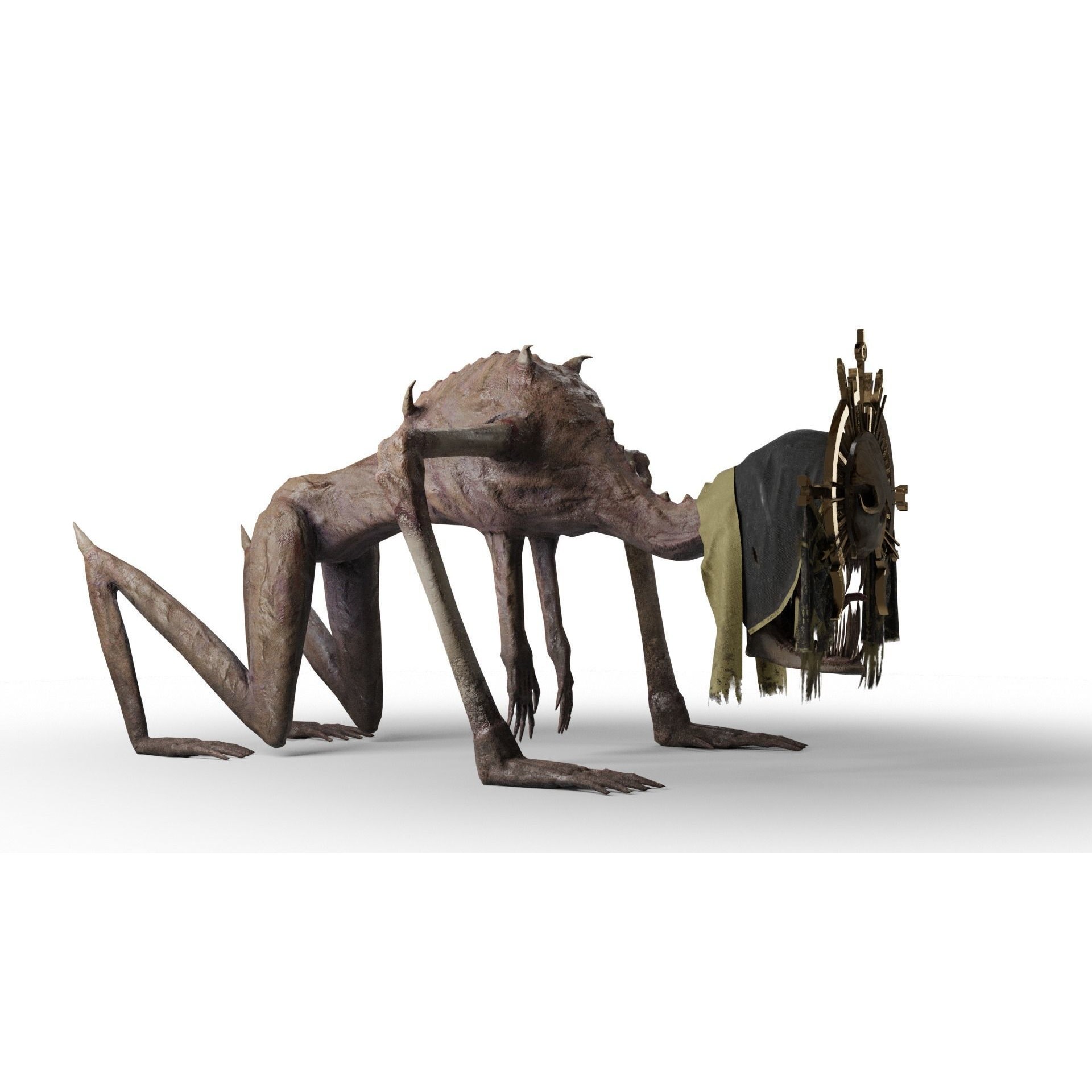 Creepy Monster - Low-Poly Game-Ready 3D Model - View 39