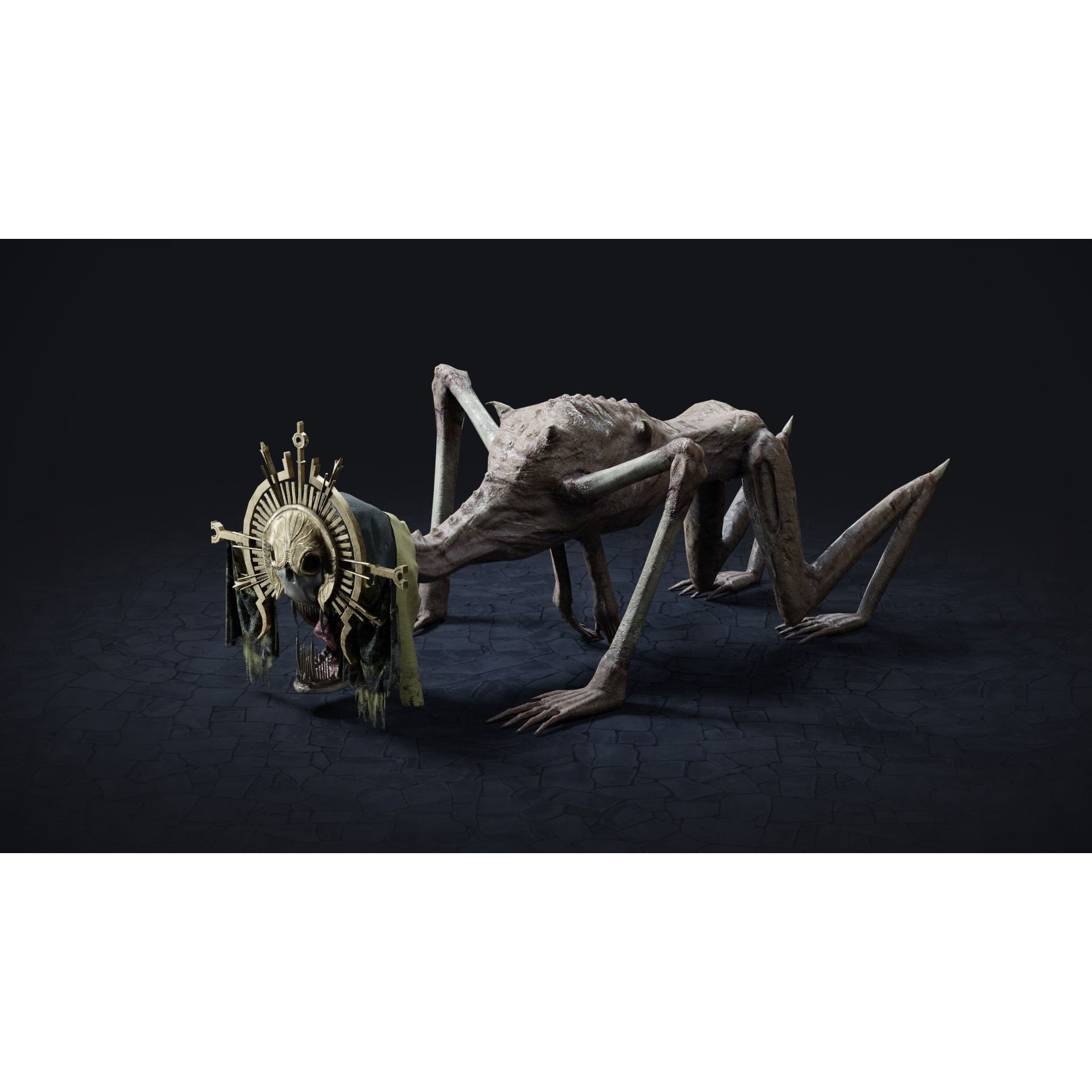 Creepy Monster - Low-Poly Game-Ready 3D Model - View 4