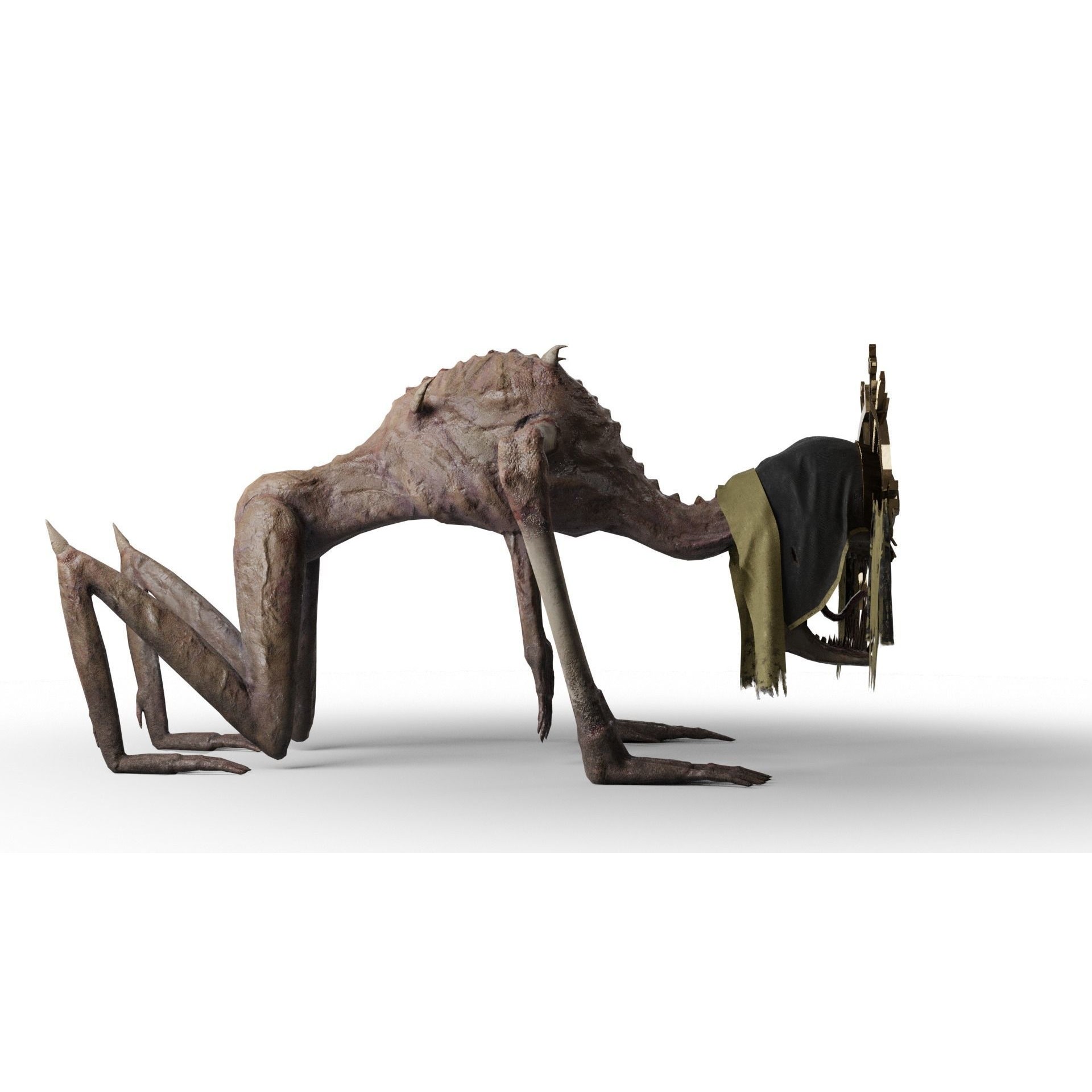 Creepy Monster - Low-Poly Game-Ready 3D Model - View 40