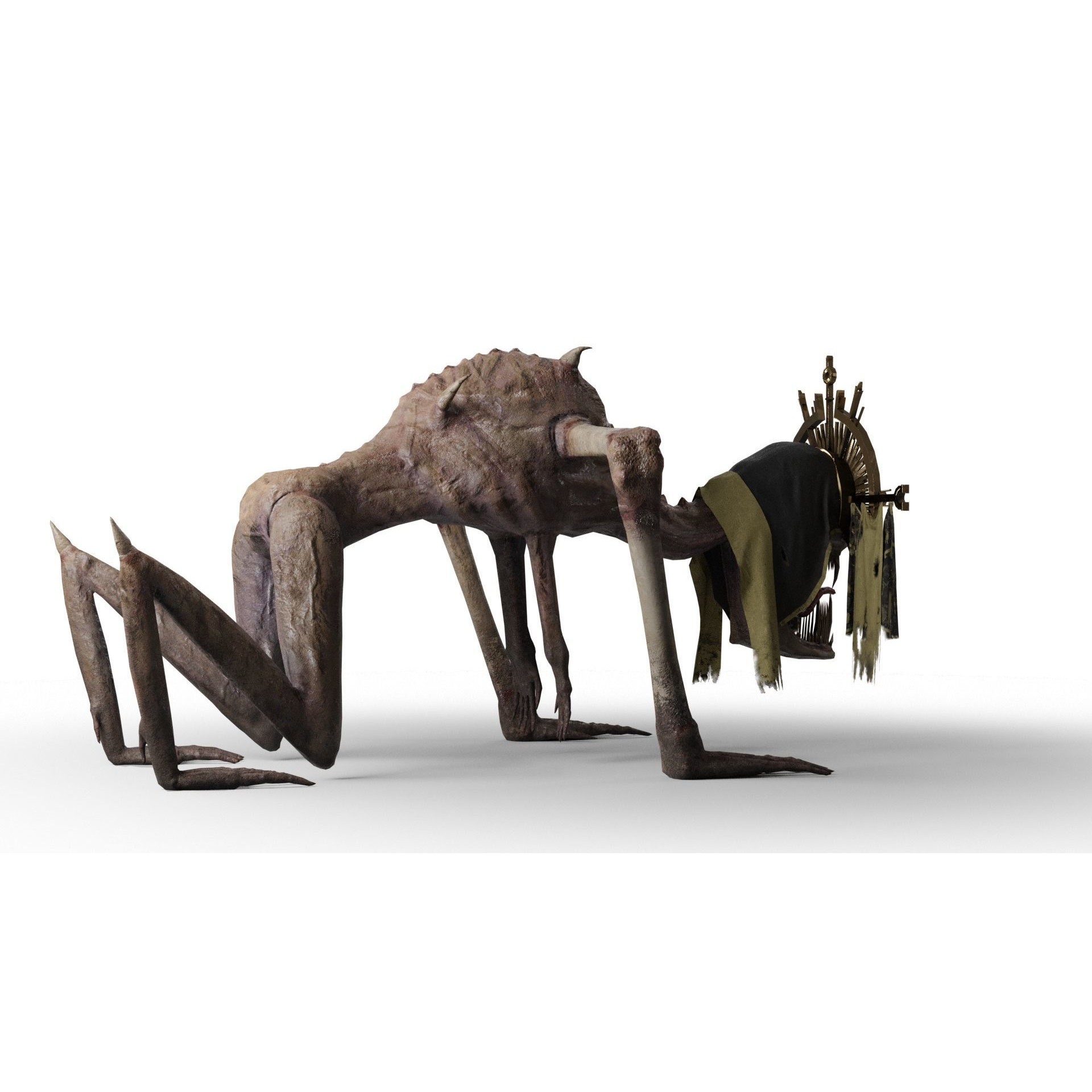 Creepy Monster - Low-Poly Game-Ready 3D Model - View 41