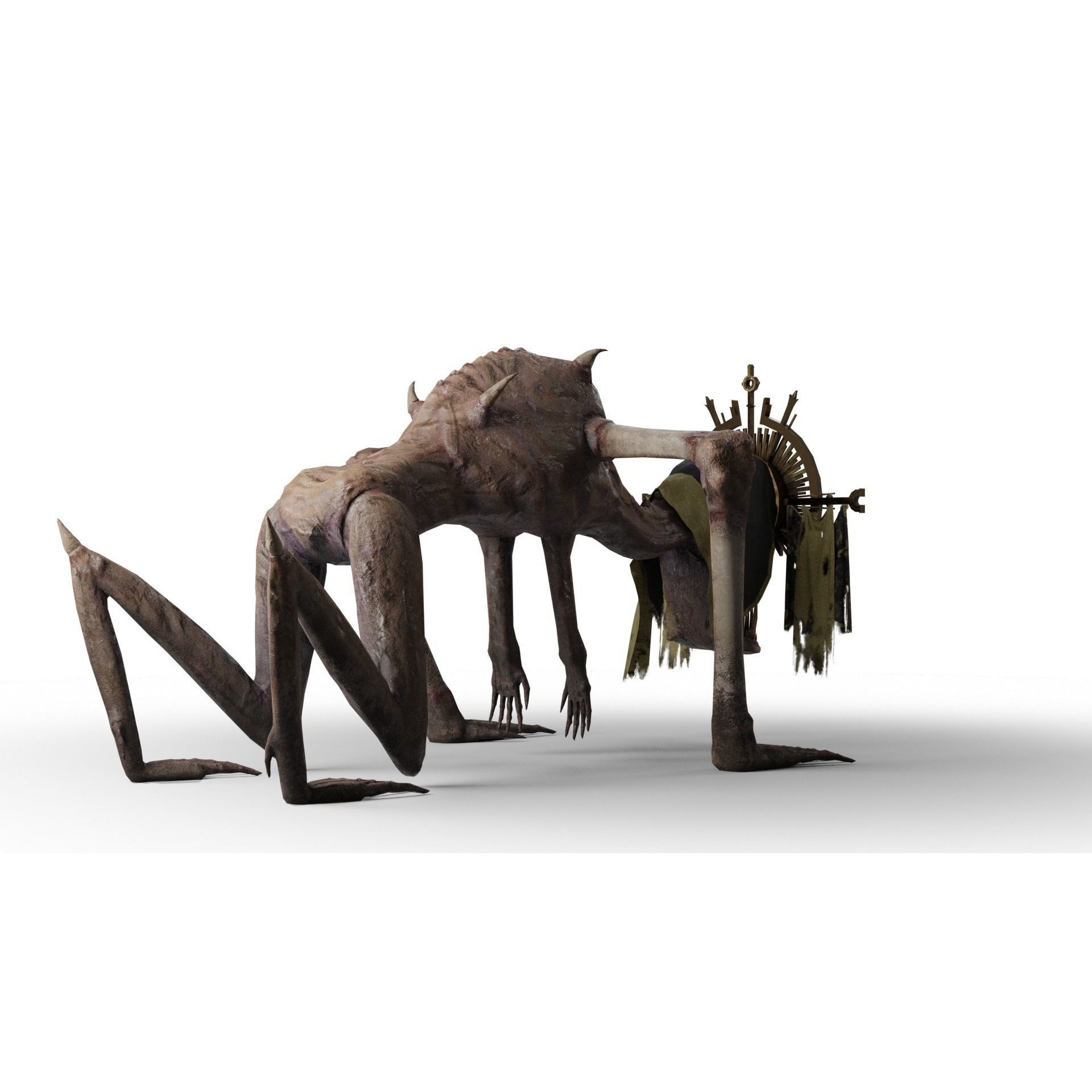 Creepy Monster - Low-Poly Game-Ready 3D Model - View 42