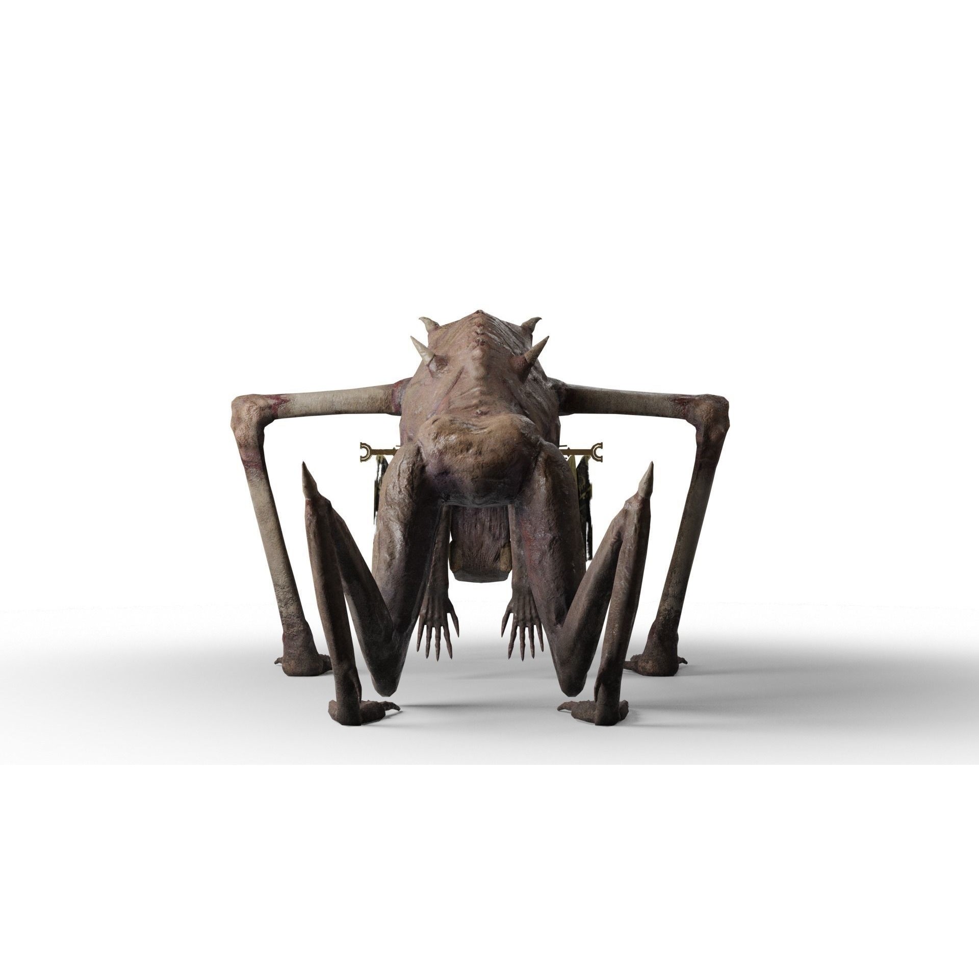 Creepy Monster - Low-Poly Game-Ready 3D Model - View 44