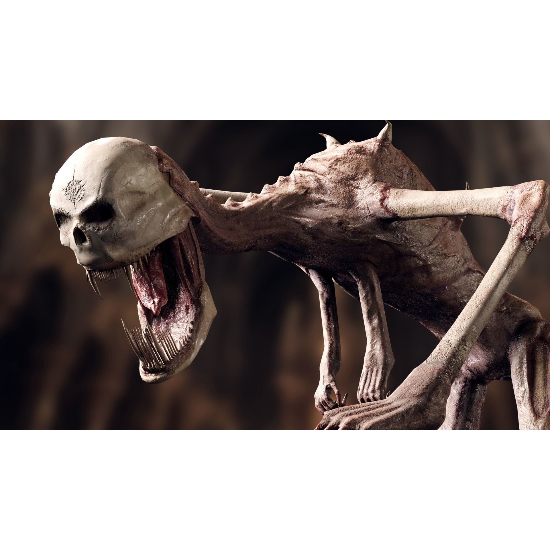 Creepy Monster - Low-Poly Game-Ready 3D Model - View 7