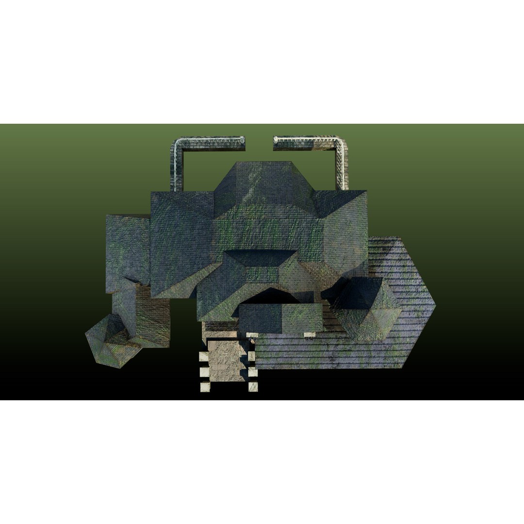 Old Abandoned House 3D Model – Low Poly Game Asset with PBR Textures - View 22