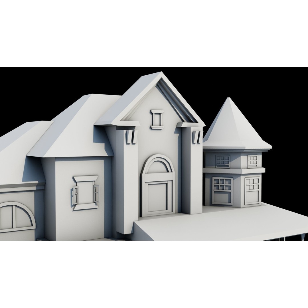 Old Abandoned House 3D Model – Low Poly Game Asset with PBR Textures - View 28