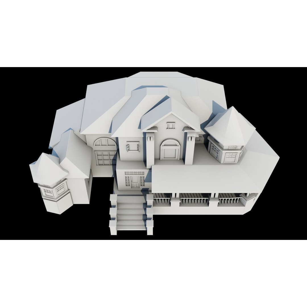 Old Abandoned House 3D Model – Low Poly Game Asset with PBR Textures - View 29