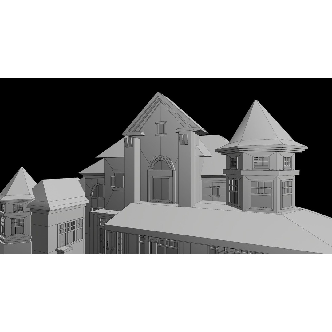 Old Abandoned House 3D Model – Low Poly Game Asset with PBR Textures - View 37