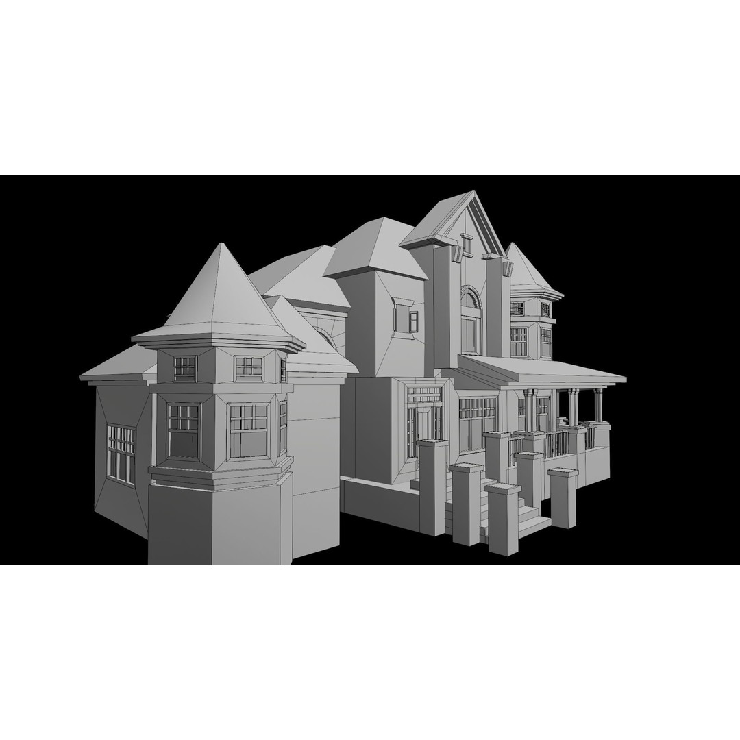 Old Abandoned House 3D Model – Low Poly Game Asset with PBR Textures - View 38