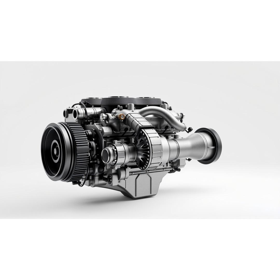 Supercharged V8 Engine 3D Model – Low Poly PBR Game Asset, FBX - View 5