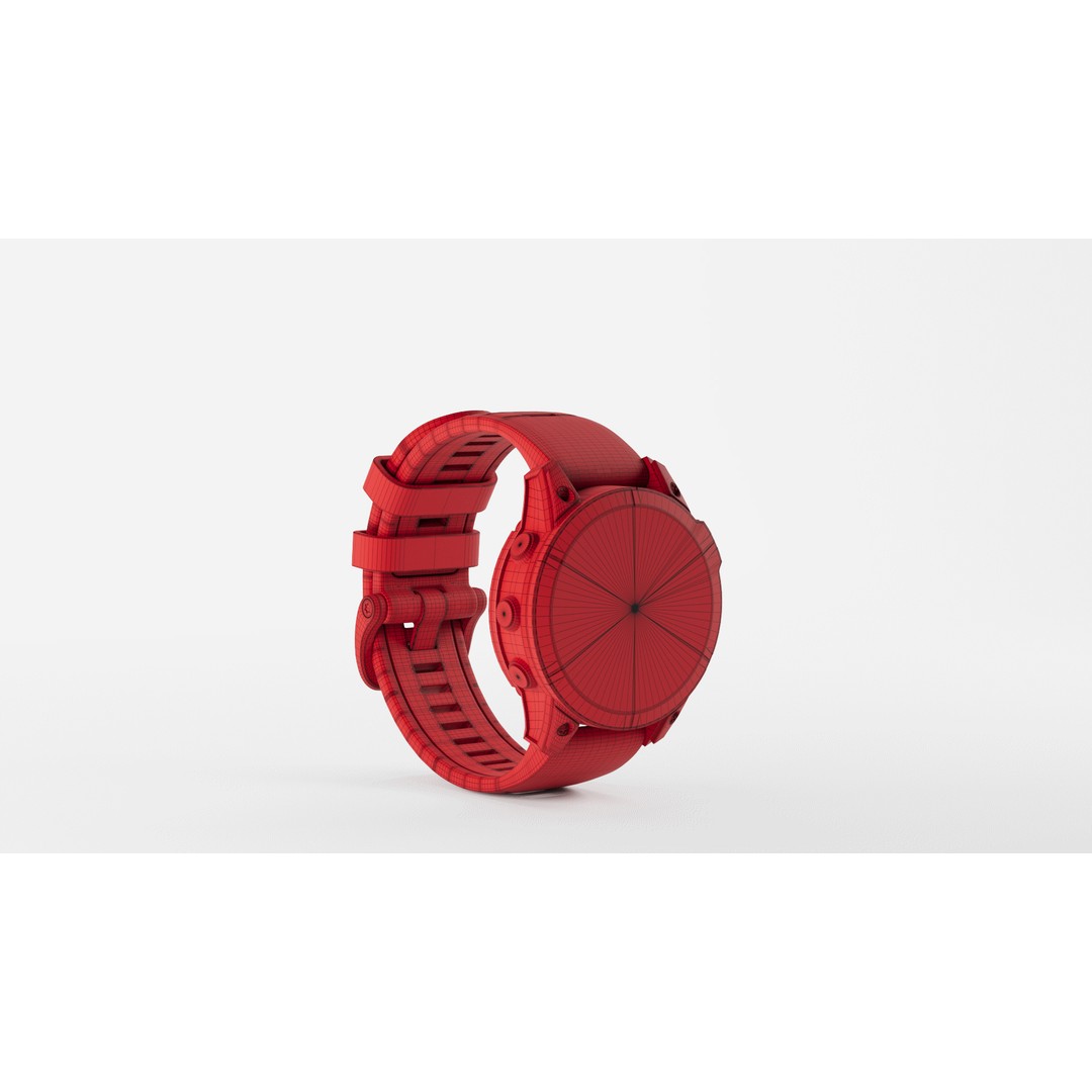 Garmin Fenix Sapphire Solar 3D Model – High-Poly PBR Asset, FBX & OBJ