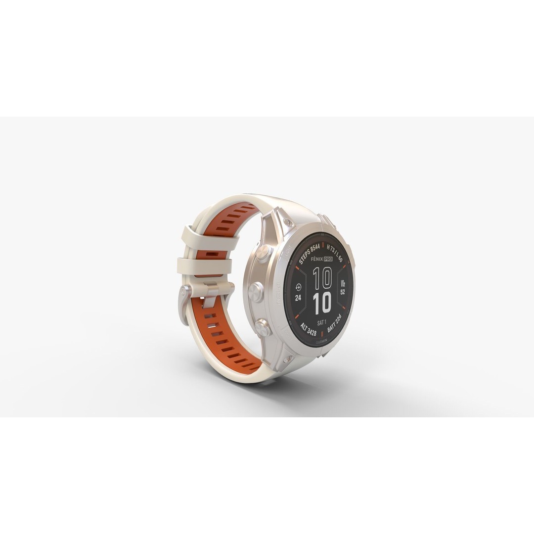 Garmin Fenix Sapphire Solar 3D Model – High-Poly PBR Asset, FBX & OBJ - View 3
