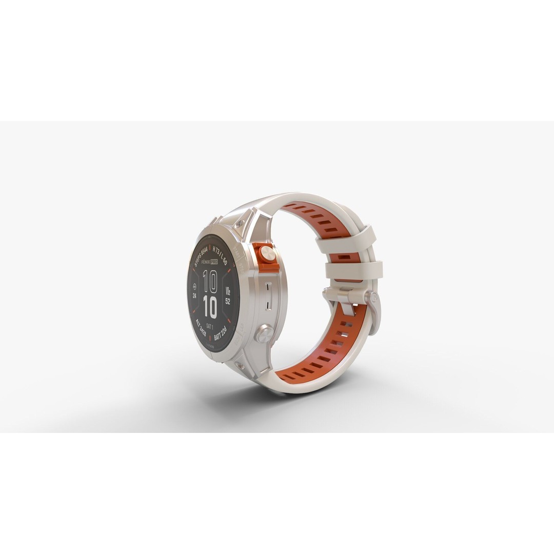 Garmin Fenix Sapphire Solar 3D Model – High-Poly PBR Asset, FBX & OBJ - View 9