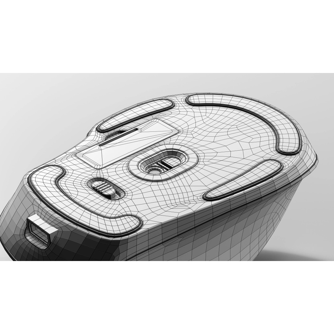 Modern Wireless Mouse 3D Model – Photorealistic PBR Asset, FBX, OBJ - View 22