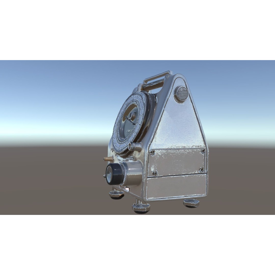 Retro Analog Tachometer 3D Model – Low Poly PBR Game Asset, FBX - View 12