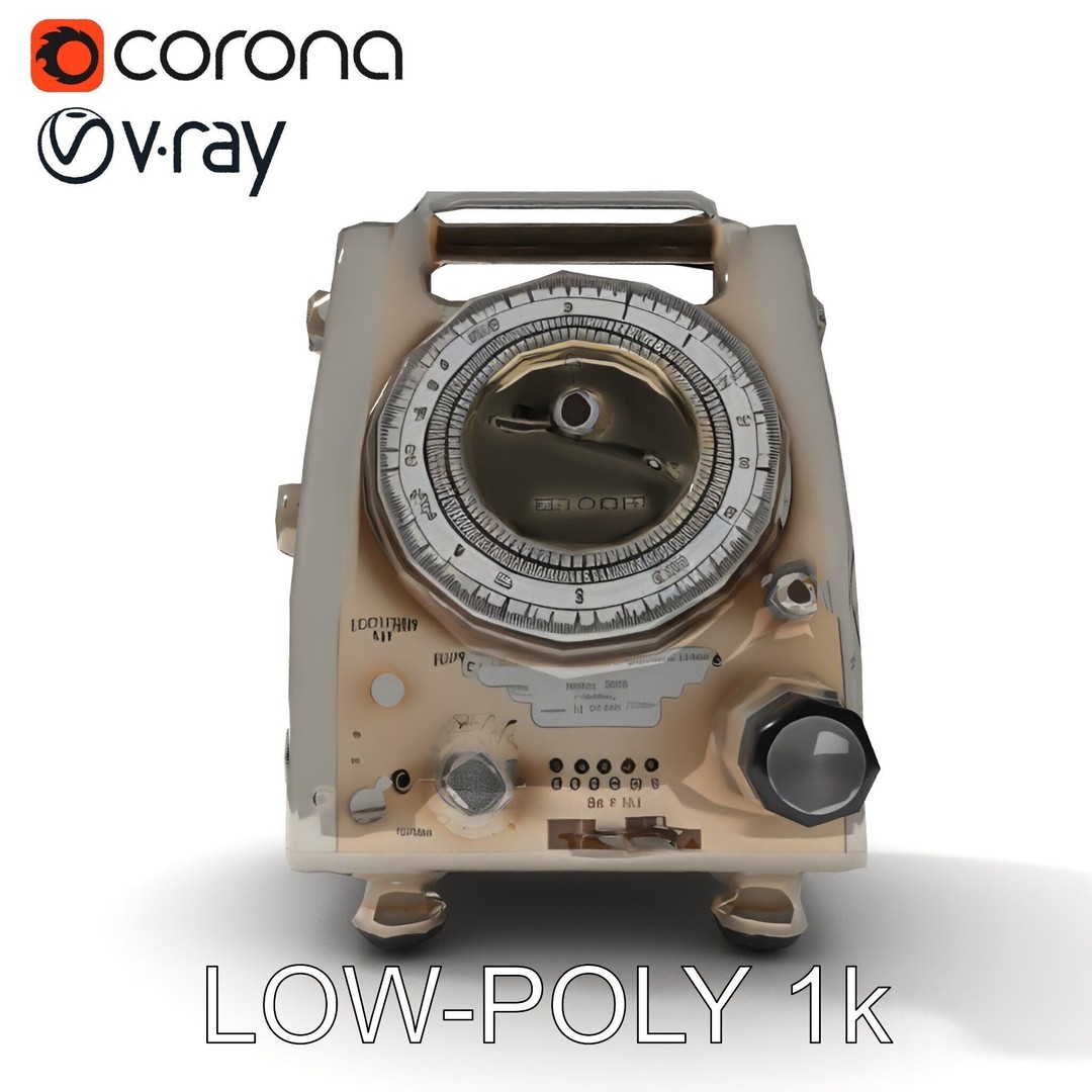 Retro Analog Tachometer 3D Model – Low Poly PBR Game Asset, FBX - View 27